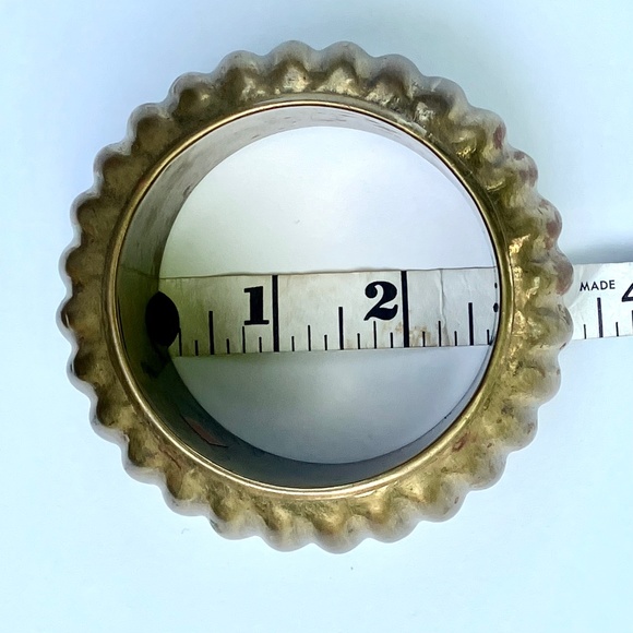 Vintage Wide Brass Indian Bracelet - Picture 6 of 6